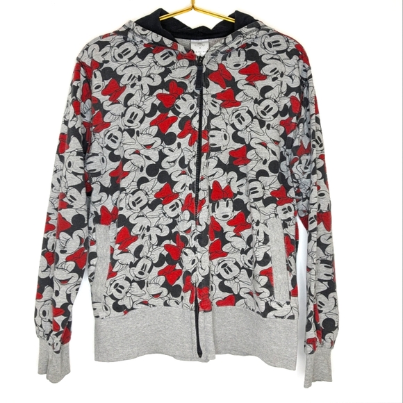 Disney Store Tokyo Disney Medium Minnie Mouse Ladies' Full Zip Hooded Sweatshirt - Picture 1 of 10